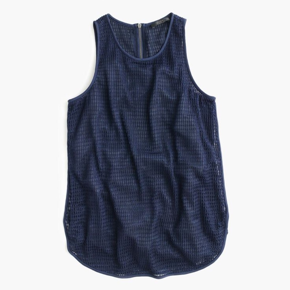J. Crew Grid Mesh Racerback Tank Top (2)
